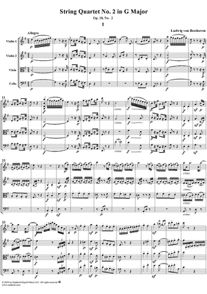 Op. 18, No. 2, Movement 1 - Allegro - Score