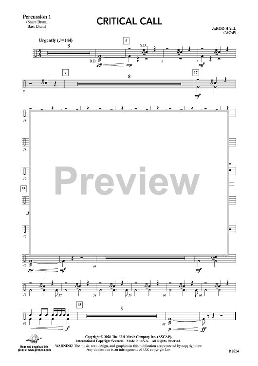 Critical Call - Percussion 1