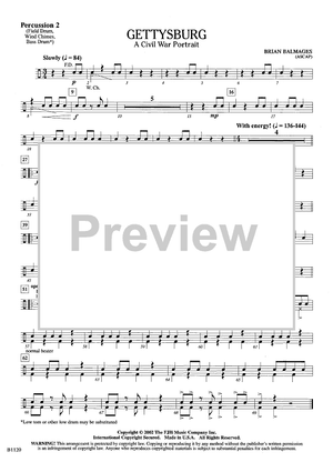 Gettysburg (A Civil War Portrait) - Percussion 2