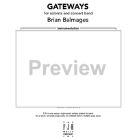 Gateways (for soloists and concert band) - Score