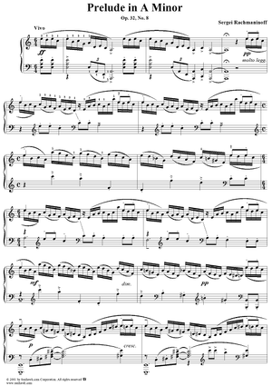 Prelude in A Minor, Op. 32, No. 8