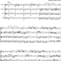 Divertimento No. 3, Movement 1 - Score