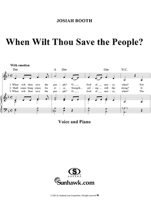 When Wilt Thou Save the People?