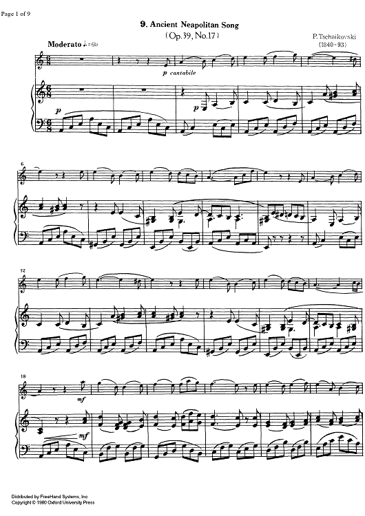 Classical and Romantic Pieces Book 1 - No. 9 - 14 - Score