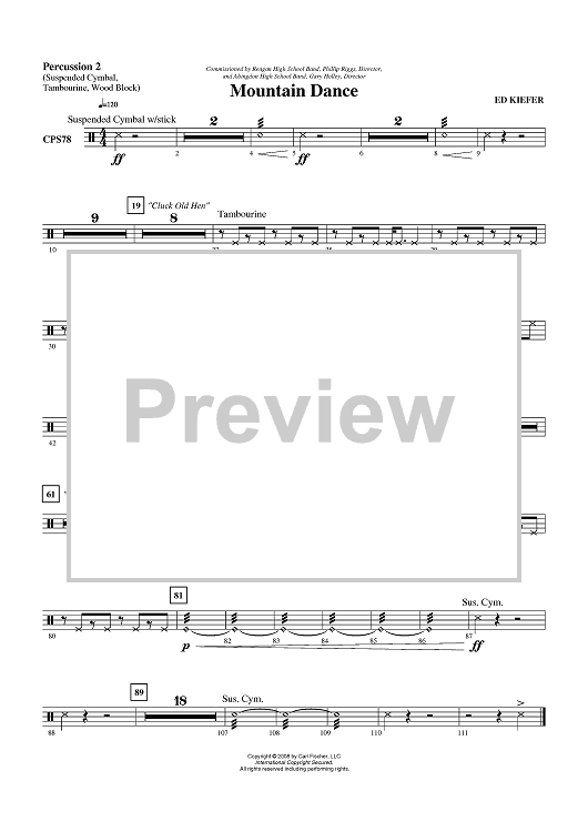 Mountain Dance - Percussion 2