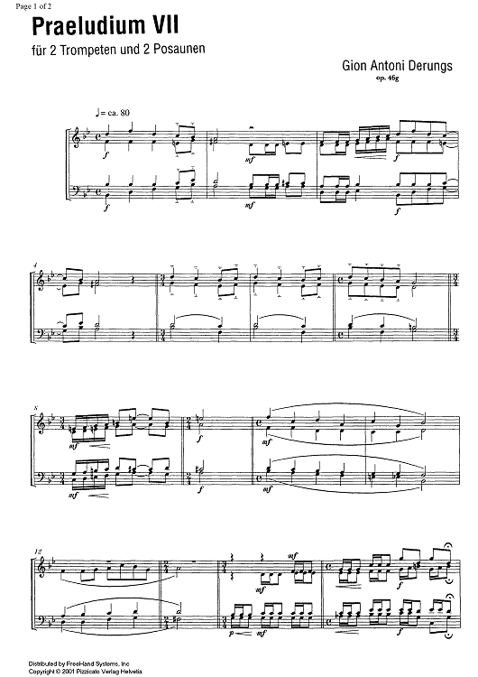 Praeludium VII Op.46g - Score