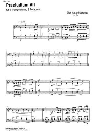 Praeludium VII Op.46g - Score