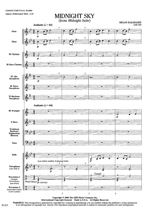 Midnight Sky (from Midnight Suite) - Score