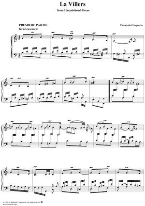 Harpsichord Pieces, Book 1, Suite 5, No.11:  La Villers (Premiere and Seconde Partie)