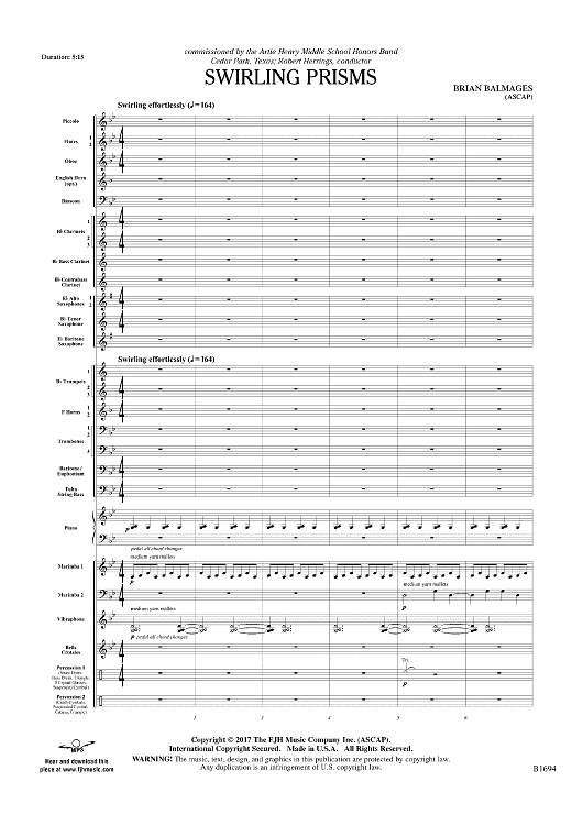 Swirling Prisms - Score