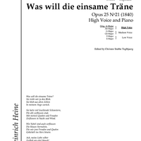 Was will die einsame Träne Op.25 No.21