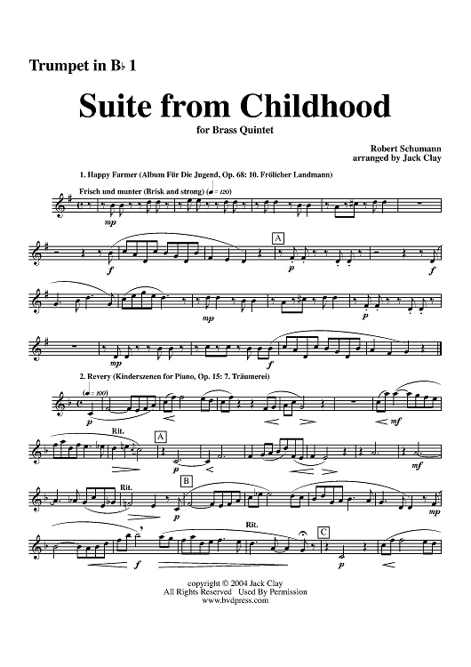 Suite from Childhood - Trumpet 1