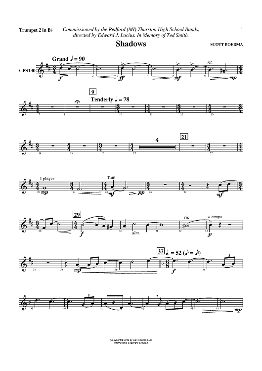 Shadows - Trumpet 2 in Bb