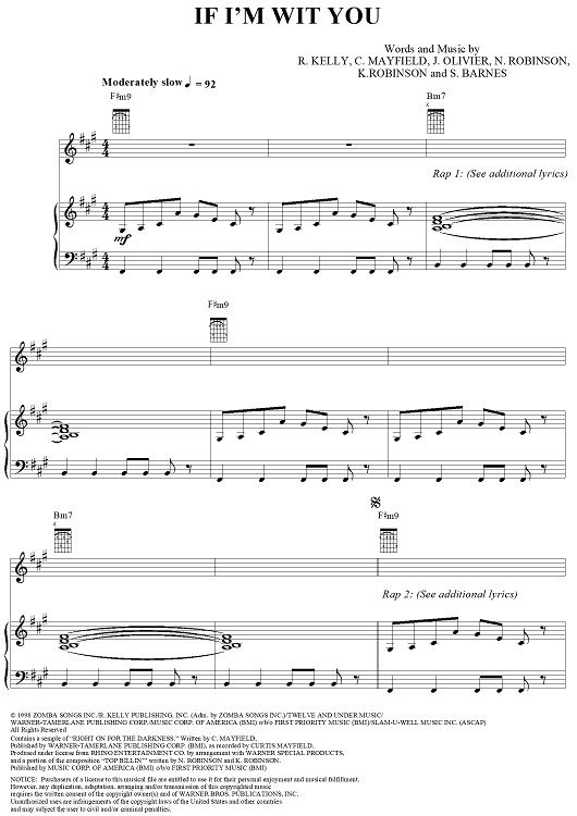 R Kelly 'The World's Greatest' Sheet Music, Chords & Lyrics