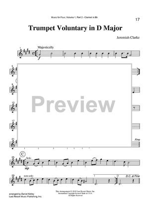 Trumpet Voluntary in D Major - Part 2 Clarinet in Bb