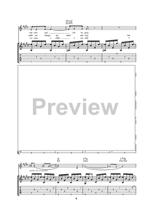 Don't Think Twice, It's Alright sheet music for voice, piano or guitar