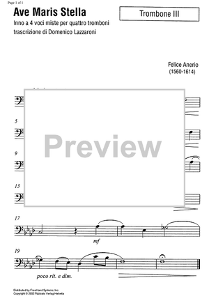 Ave Maris Stella - Trombone 3