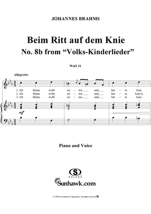 Beim Ritt auf dem Knie - No. 8b from "Volks-Kinderlieder"  WoO 31