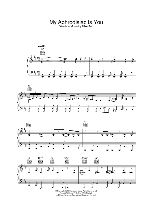 My Aphrodisiac Is You Sheet Music by Katie Melua for Piano