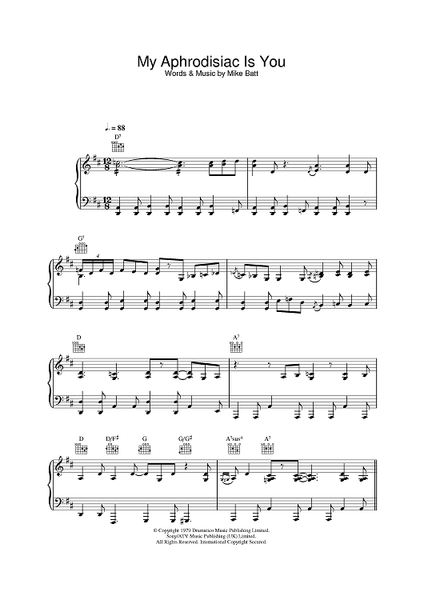 My Aphrodisiac Is You Sheet Music by Katie Melua for Piano