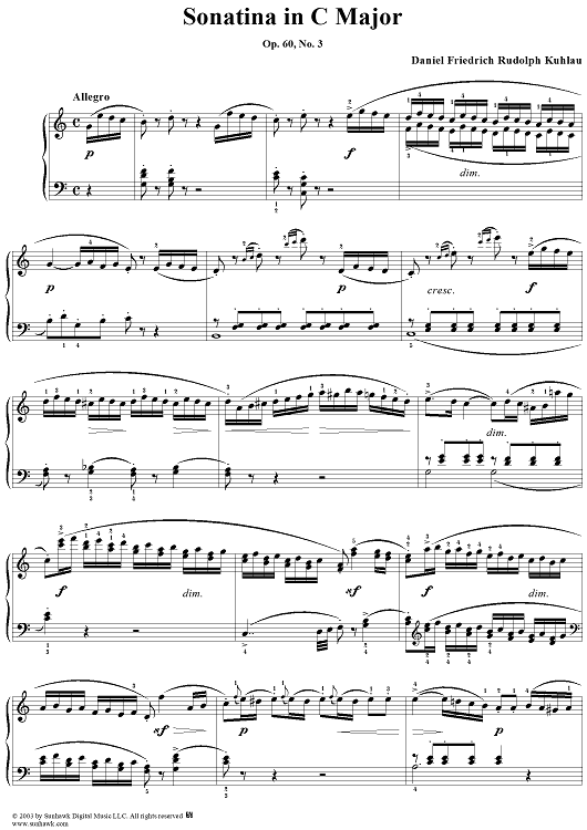 Sonatina in C Major, Op. 60, No. 3