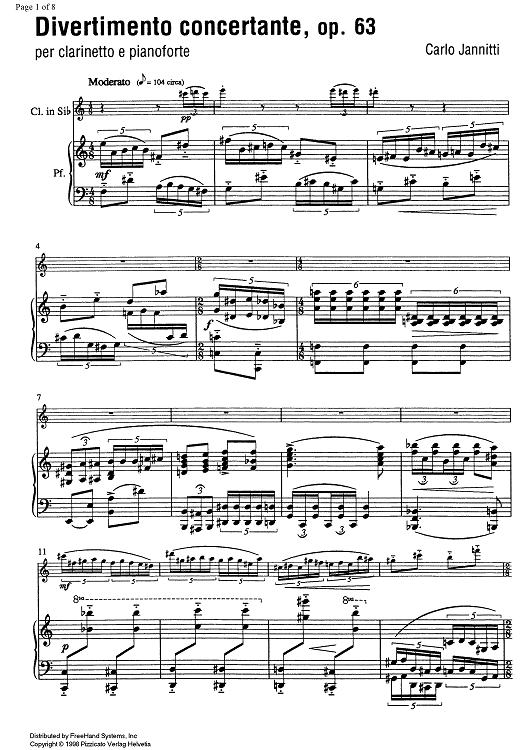 Divertimento concertante Op.63 - Score