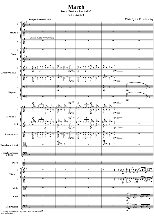 Suite from ''The Nutcracker''. Marche - Full Score