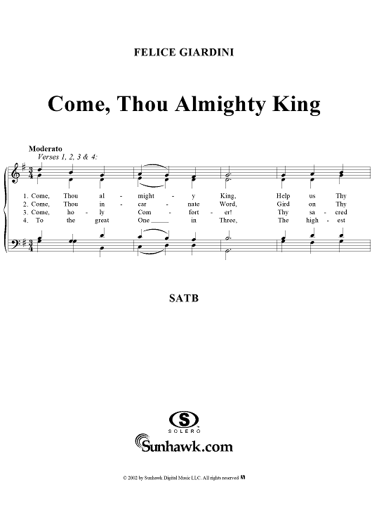 Come, Thou Almighty King