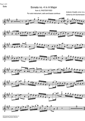 Sonata No. 4 A Major