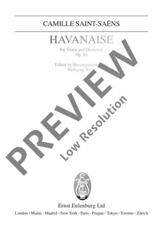 Havanaise - Full Score
