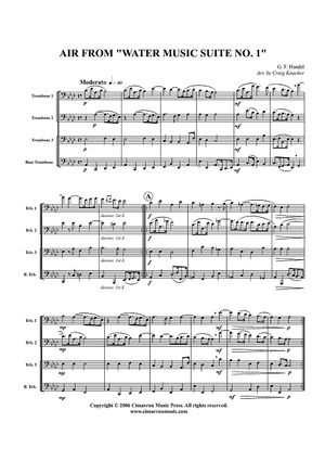 Air from "Water Music Suite No. 1" - Score