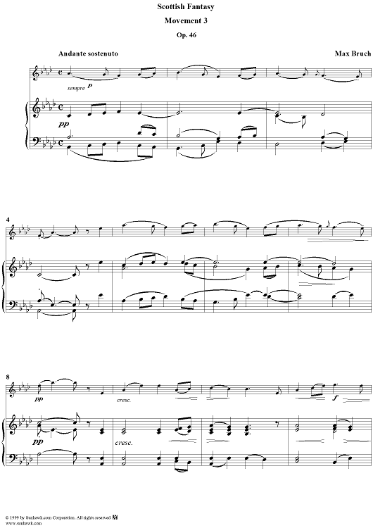 Scottish Fantasy, Movement 3 - Piano Score