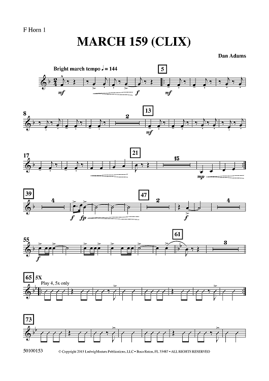 March 159 (CLIX) - Horn 1 in F