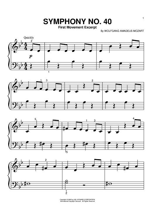 Symphony No. 40 in G Minor, First Movement Excerpt