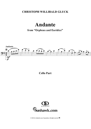 Andante from "Orpheus and Euridice" - Cello