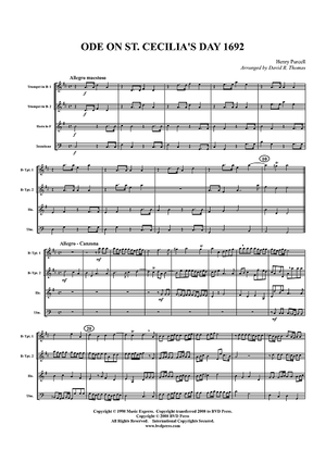 Ode on St. Cecilia's Day - Score