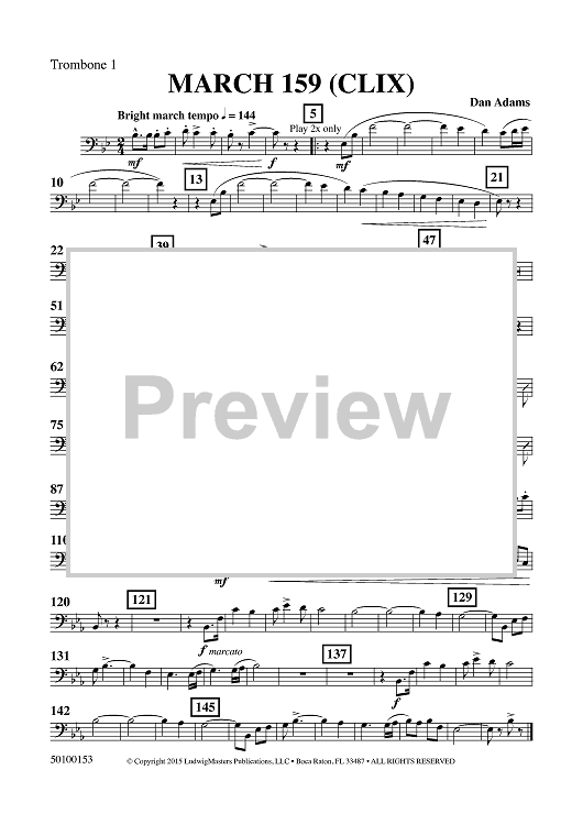 March 159 (CLIX) - Trombone 1