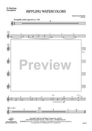 Rippling Watercolors - Eb Baritone Sax