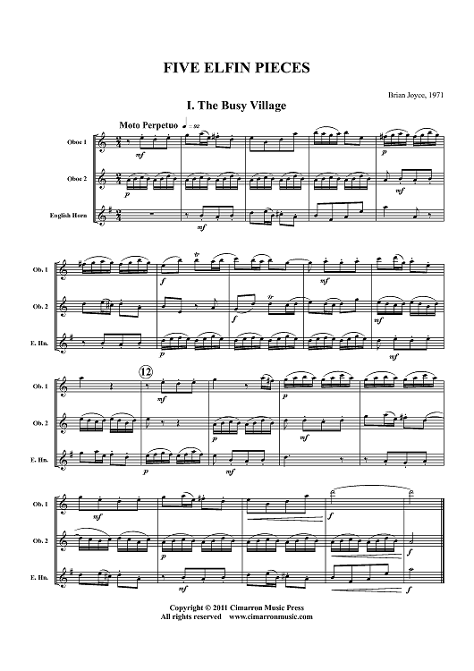 Five Elfin Dances - Score