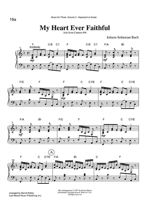 My Heart Ever Faithful - Aria from Cantata #68 - Keyboard or Guitar