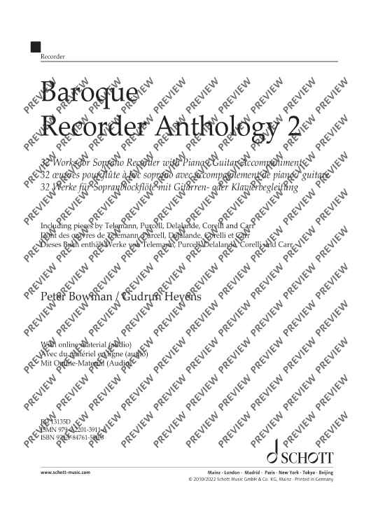 Baroque Recorder Anthology 2