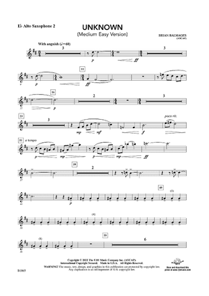 Unknown (Medium Easy Version) - Eb Alto Sax 2