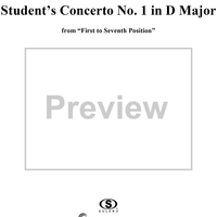 Student's Concerto No. 1 in D Major, "First to Seventh Position" - Violin