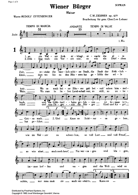 Wiener Bürger Op.419 - Soprano