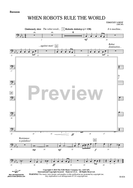 When Robots Rule the World - Bassoon
