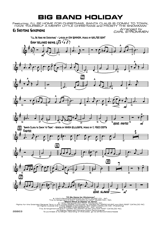 Big Band Holiday - Baritone Sax