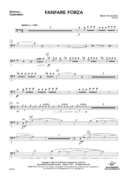 Fanfare Forza - Baritone / Euphonium