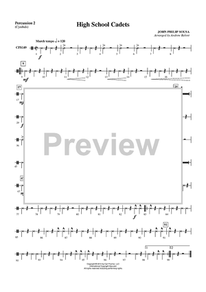 High School Cadets - Percussion 2