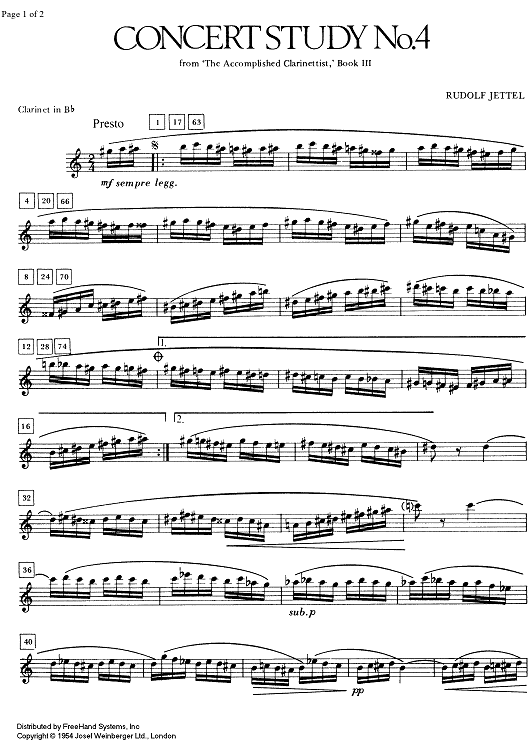 Advanced 2/1 - Concert Study No. 4 - Clarinet