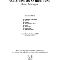 Variations on an Irish Tune - Score Cover